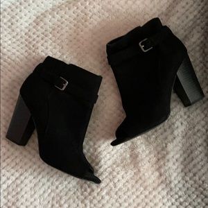 black ankle bootie